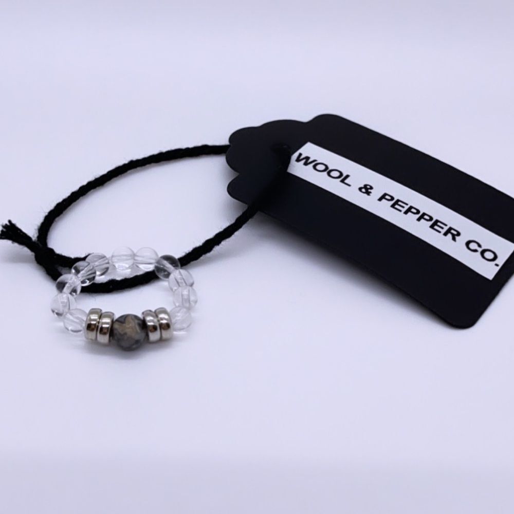 NWT Wool + Pepper Co. Beaded Stackable Ring